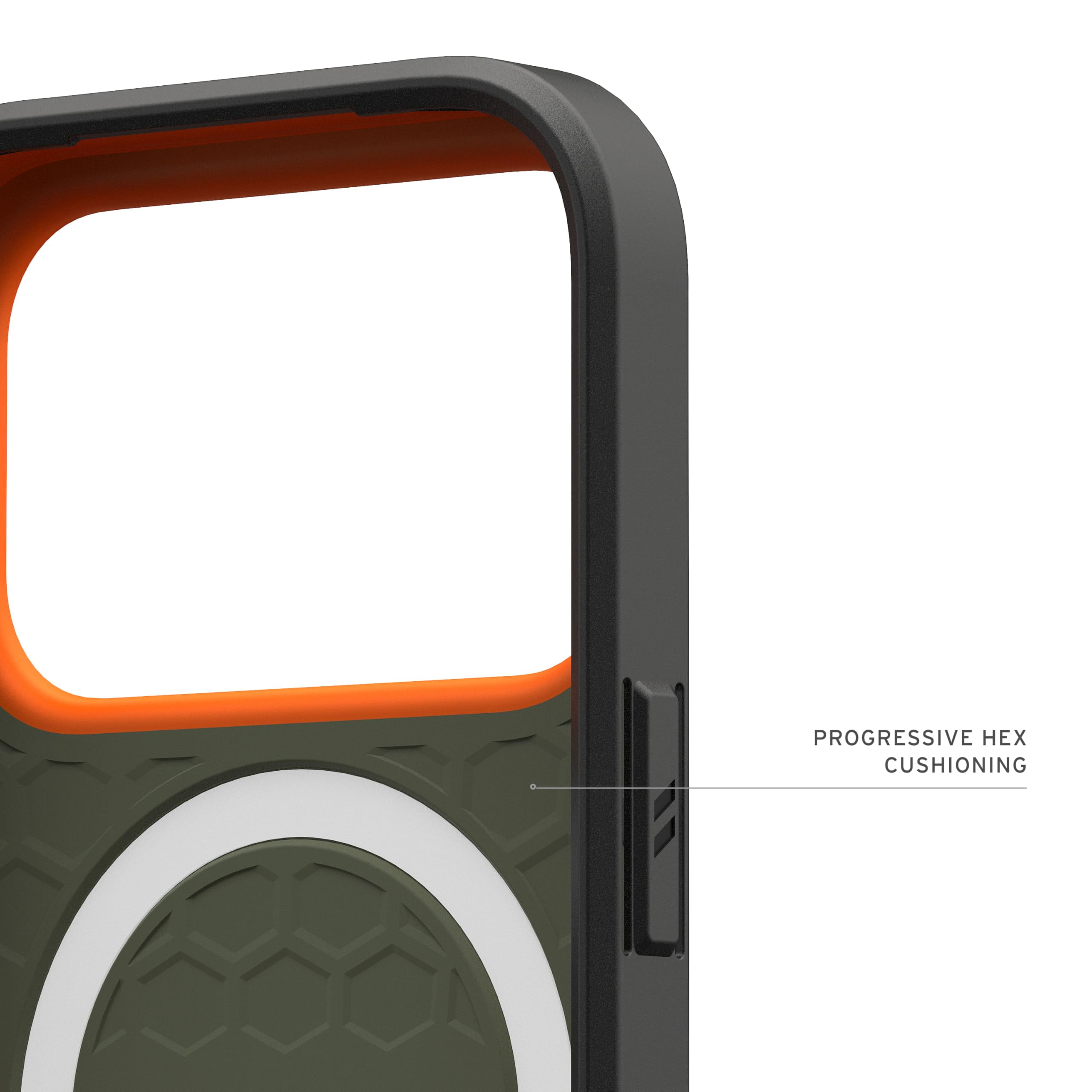 UAG iPhone 17 Pro Case Civilian - Compatible with MagSafe Military Grade Protective Cover, Olive/Orange