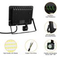 thumbnail image 4 of Luz de seguridad de 20 W con sensor de movimiento PIR, luz de inundación LED inteligente, 1600 lúmenes, 6500 K, luces blancas frías para exteriores, IP66 impermeable, foco LED para exteriores para jardín, garaje,Terraza [Clase energética F] brillar Electrónica, 4 of 5
