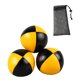 thumbnail image 2 of 3 pelotas de malabares, pelotas pequeñas de PU, accesorios difíciles para juegos en el patio trasero, lanzamiento fácil. Amarillo Negro, 2 of 8