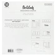 Colorbok Solid Delilah Designer Paper Pad, 12"x12", 67 lb./100 GSM, 50 Sheets
