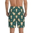 thumbnail image 3 of Daiia Cute Shiba Mens Woven Stretch Pajama Short,Short Pajama Pants-Medium, 3 of 9