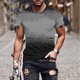 thumbnail image 2 of Camisetas de Manga Larga para Hombres Imprimir Fallow Cuello Redondo Camiseta, Moda Casual Manga Corta Mezcla de Algodón/Lino, 2 of 9
