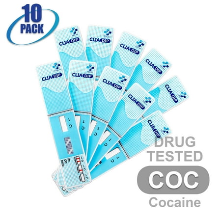 MiCare [10pk] - 1-Panel Dip Card Instant Urine Drug Test - Cocaine (COC) (Best Cocaine Purity Test Kit)