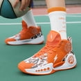 thumbnail image 6 of A Pair Of Basketball Shoes for Men, Extra Large Size, Designer, Adult, Outdoor, Mid-calf Sports Shoes, Men's Dunking Shock-bing, Boy-parent Shoes, Anti-slip, Fashionable Street Trend, 6 of 9