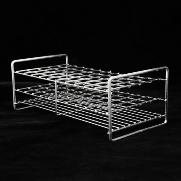 LHCER Test Tube Bracket,18.5mm 50 Holes Stainless Steel Test Tube Rack Square Hole Test Tube Holder,Test Tube Stand