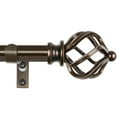 thumbnail image 6 of KAMANINA 3/4" Adjustable Single Curtain Rod with Twist Cage Finial, 28 - 48", Bronze, 6 of 8