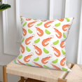 thumbnail image 6 of Throw Pillow Covers, Red Shrimp Lime Print Soft Square Pillow Cases with Invisible Zipper for Couch Bed Sofa, Farmhouse Fall Home Decor 18"x18", 6 of 7