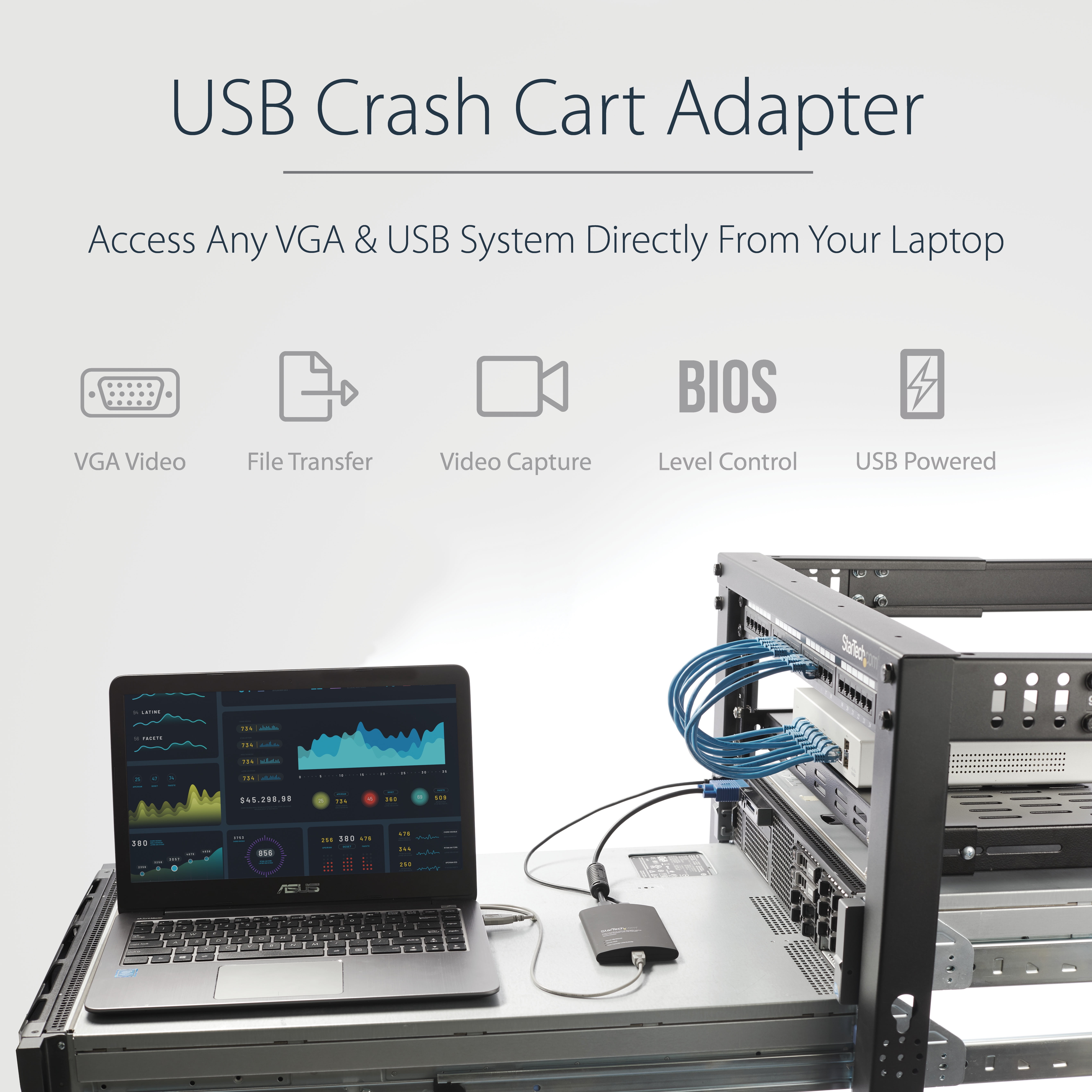 Startech KVM Adapter for Server Access - VGA and USB System