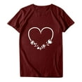 thumbnail image 4 of Busydd Womens Summer Tops Floral Plus Size Tops Short Sleeve Crewneck Shirts Soft Fashion Cute Blouses Loose Fit Basic Tees Casual Dressy Tops for Women, 4 of 7