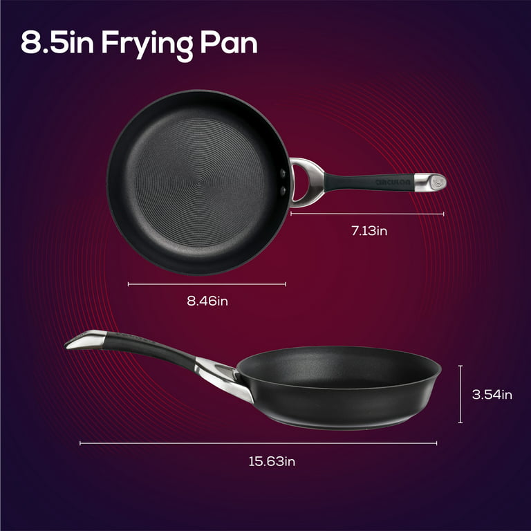 Circulon Symmetry Hard-Anodized Nonstick 8.5 Frying Pan, Black
