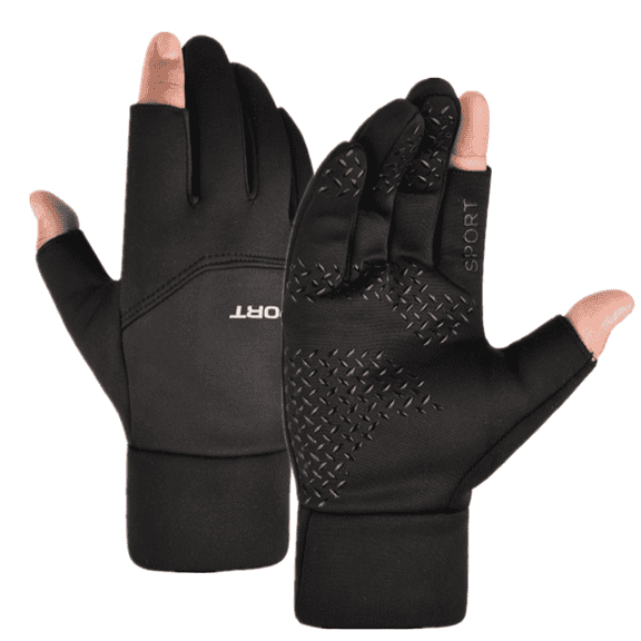 TELOLY Football Gloves Long Wear Football Gloves Quick-Dry Youth Football Gloves Lasting Warmth Black M