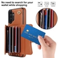 thumbnail image 2 of Mantto Crossbody Wallet Women Case for Samsung A13 4G, [RFID Blocking] CRedit Card Holder Phone Case with Strap Leather Purse with Lanyard Magnetic Flip Cover Girl for Samsung Galaxy A13 4G, Brown, 2 of 10