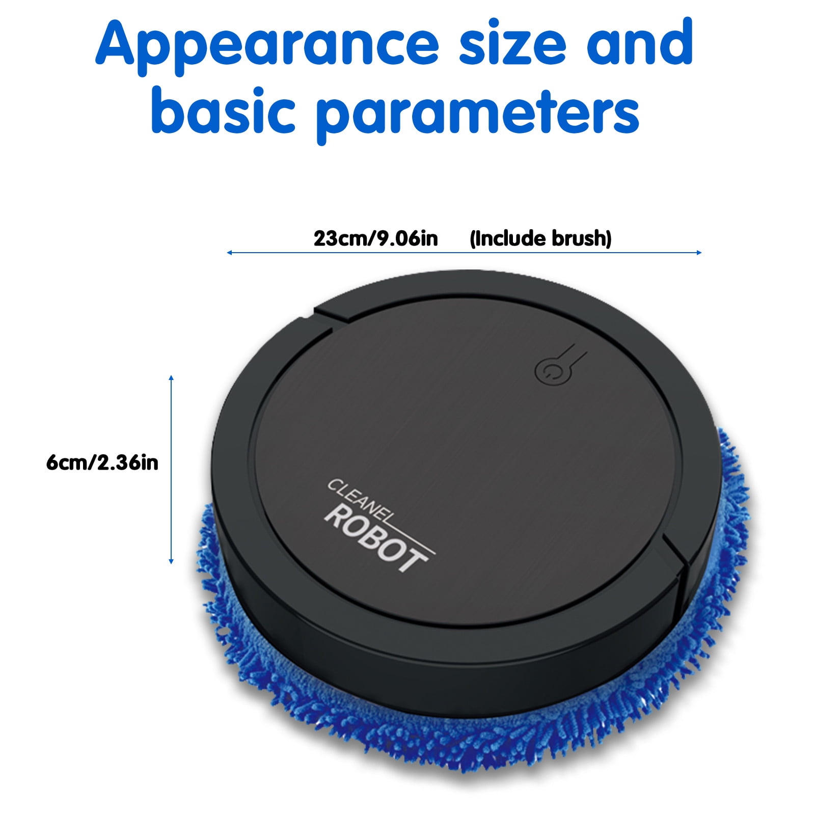 Intelligent Automatic Mopping Robot Wet and Dry Floor Cleaner Silent Mopping Machine for Home with Rotating Brush for Pet Hair and Dust White USB Charging 90-120㎡ Coverage