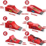 Fingerboard Skate Park Set - Compatible with Tech Deck Skateboards - 6 Ramps, 6 Fingerboards, Obstacles - Ideal for Fingerboard Enthusiasts