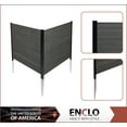 thumbnail image 3 of Enclo Lincoln Charcoal Color Outdoor No Dig WoodTek Vinyl Privacy Screen Enclosure for Garbage Bins and Air Conditioners (42in x 42in - 2 panels), 3 of 11