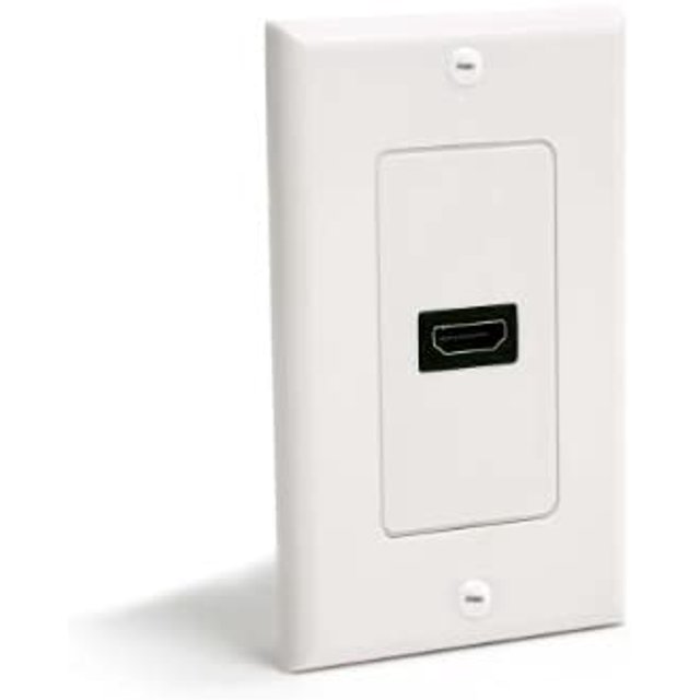 StarTech Single Outlet Female HDMI Wall Plate White - Wall mount plate - white - HDMIPLATE