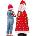thumbnail image 3 of Calendario de Adviento navideño de fieltro con bolsillos para colgar en la pared, calendario de adviento de fieltro de Papá Noel, calendario de cuenta regresiva de 24 días para decoración del hogar, 3 of 4