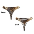 thumbnail image 3 of Balery Golden White Tiger Tangas de Algodón para Mujer con Estampado – Ropa Interior Sexy, Transpirable, G-string-3X-Large, 3 of 6