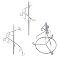 thumbnail image 3 of J Miles UH-CR249-SLV Freestanding Decorative Coat Rack, Silver, 3 of 3