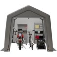 thumbnail image 1 of Refugio Portátil para Almacenamiento Exterior de 8'x12' con Puertas con Cremallera y Ventanas, Cobertizo Impermeable para Bicicletas, Motocicletas, 1 of 9