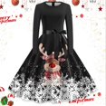 thumbnail image 1 of Vestidos Casuales Para Mujer 派对 Moda Femenina Casual Navidad Cuello En V Mujeres Navidad Gráfico Elegante Vestidos Sin Mangas Moda Sexy Floral, 1 of 3