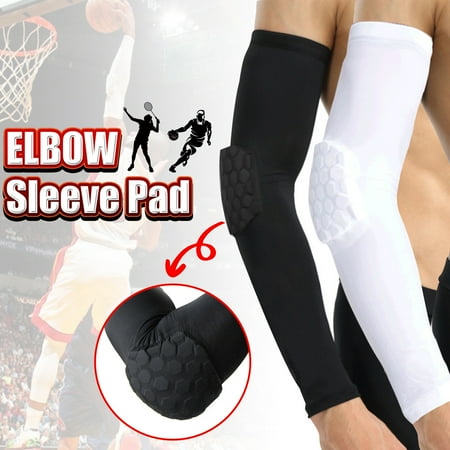 Basketball Padded Arm Sleeve Honeycomb Crashproof Basketball Arm Sleeve Elbow Pad Guad Support sports Armguards Brace Protector ()