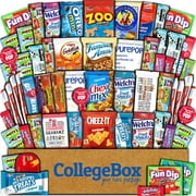 CollegeBox Care Package (60 Count) Snacks Food Cookies Chocolate Bar Chips Candy Ultimate Variety Gift Box Pack Assortment Basket Bundle Mix Bulk Sampler Treat College Students Exam Office