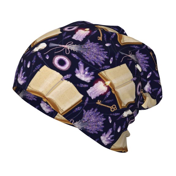 Rateoe Lavender Flowers Kids Beanie Warm Knit Beanie Hats Boys Girls Winter Hat Soft Slouchy Hats for Kids