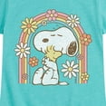 thumbnail image 3 of Peanuts - Retro Flower Rainbow  - Toddler And Youth Girls Short Sleeve Graphic T-Shirt, 3 of 6