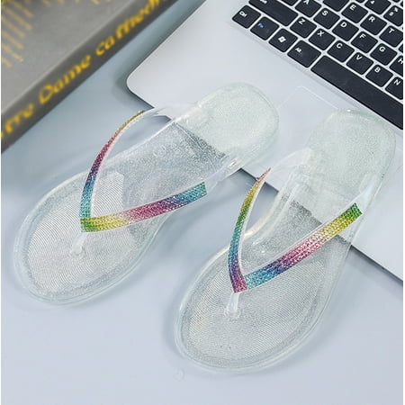 

Cathalem Women Shoes Slip Toe Slippers Soft Soles Can Be Used For Indoor Slippers Fashion Beach Womens Slipper Boots Clear 7