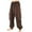 Brown, variant on SOOMLON Men's Business Casual Pants Drawstring Bohemian Pants Cotton Linen Trousers Elastic Waist Pants Trousers Brown XXXXL
