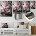 thumbnail image 4 of Designart "Peony Flower Harmonious Pink and Grey II" Floral Peony Metal Wall Art, 4 of 5