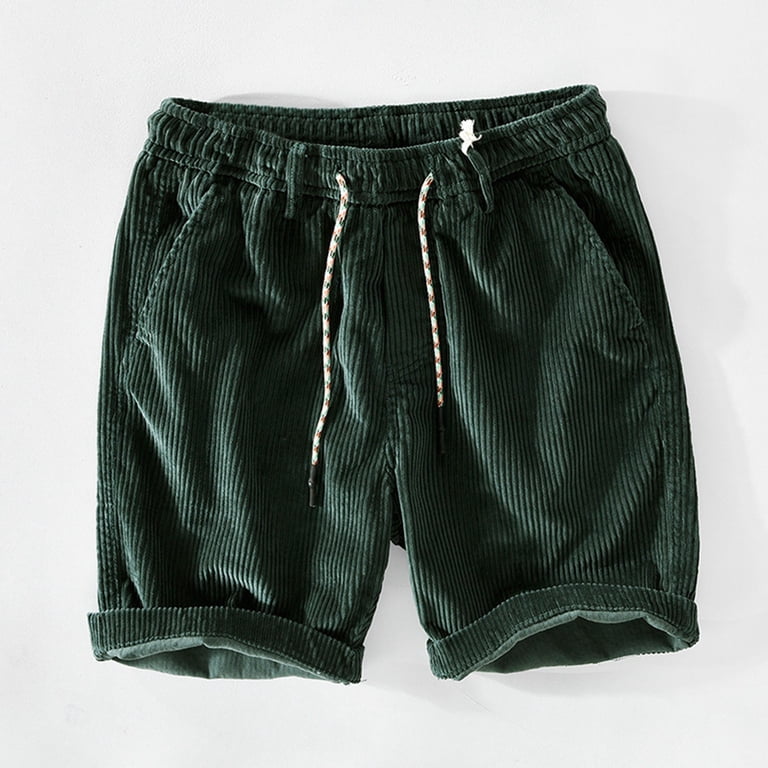 Linfrsh Men's and Big Men's Corduroy Cargo Shorts,up to size 3XL