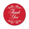 thumbnail image 1 of Darling Souvenir Bordure Tourbillon Ronde 1,6 Pouces Autocollants Rouges Merci Cadeau Non Personnalisé-45 Pcs, 1 of 4