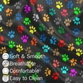 thumbnail image 5 of Body Pillow Cover 21x54 inches Colorful Animal Pets Dog Cat Paw Prints Satin Pillow Case Cover with Zipper Soft Breathable Long Pillowcase for Hair and Skin, 5 of 6
