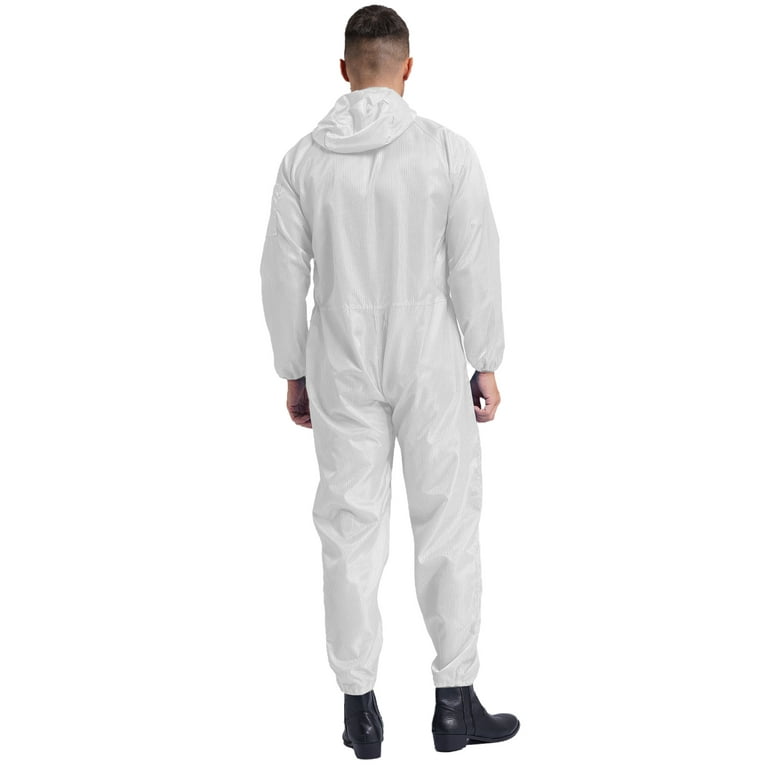iiniim Mens Anti-Static Bodysuit Coverall Zip Up Jumpsuit