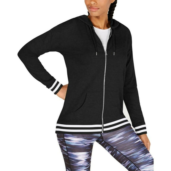 Ideology Womens Sweatshirt Fitness Workout Hoodie Athletic, Black, Small