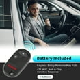 thumbnail image 2 of Reemplazo de control remoto inteligente de entrada sin llave A269ZUA106 433Mhz para Honda Civic 1996-2000 y Honda Accord 1994-1997 72147S04A01 72147-S04-A02 3 Botones, 2 of 7