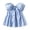 Light Blue, variant on Womens Striped Bandeau Shirt Bow Knot Frill Trim Shirred Summer Y2k Tube Top Light Blue, Size XS
