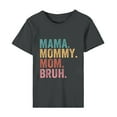 thumbnail image 5 of LYXSSBYX Mama Shirts for Women Short Sleeve Women's Letter Printed Short Sleeved Casual Loose Top Short Sleeved Round Neck Top/shirt, 5 of 6
