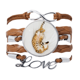 thumbnail image 1 of Animal ocelote Cat fotografía dispara Pulsera de cuero Negro trenzado pulsera de cuerda de amor Unbranded M, 1 of 3