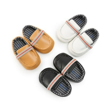 New Infant Baby Boys Girl PU Leather Soft First Walker Shoes Prewalker Crib Shoe