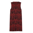 thumbnail image 3 of Black and red gorgeous pattern Spring Summer Dresses for Women Fashion T-shirt Dress Casual Sleeveless Loose Sundress with Pockets, 3 of 5