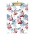 thumbnail image 6 of ALAZA Plastic Clipboard A4 Letter Size Decorative Clipboards for Students Women Men 9" x 12.5" Watercolor Sailboats, 6 of 6