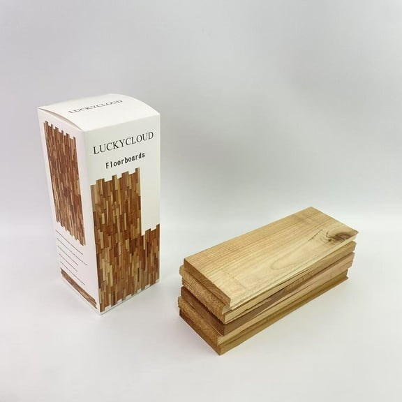 LUCKYCLOUD Floorboards, DIY Flooring - Natural Wood Grain Feel for Kitchen, Dining Room & Bedrooms