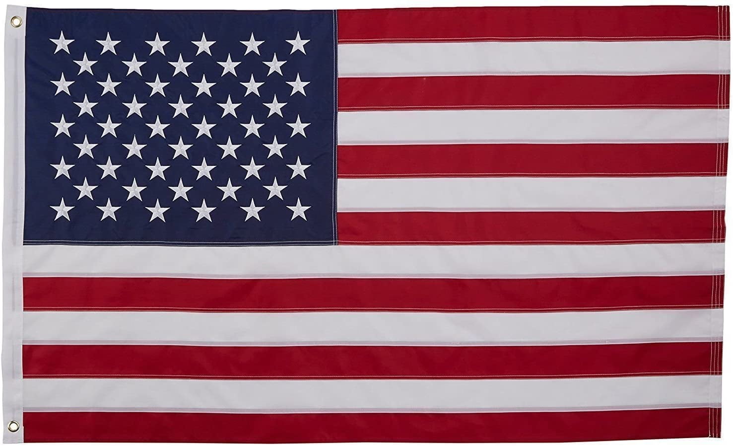 MADE IN USA with Embroidered Stars American Flag Nylon 3 X 5 ft Large 