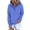 Blue, variant on asdoklhq Fall Shirt Blouse for Women Casual 3/4 Sleeve Tops Women's Hooded Color Long-sleeved Sweatshirt Casual Blouse Pullover Tops Dark Blue XL