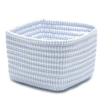 Colonial Mills 11" Blue and White Handmade Braided Basket