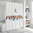 thumbnail image 6 of Birds Shower Curtain, Waterproof Shower Curtains for Bathroom, Watercolor Bird Vintage Washable Fabric Bathtub Curtain Set Bath Decor with 12 Hooks 48"x72", 6 of 8