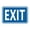 Blue, variant on Classic Framed Exit Sign (Black /Gold) - Small